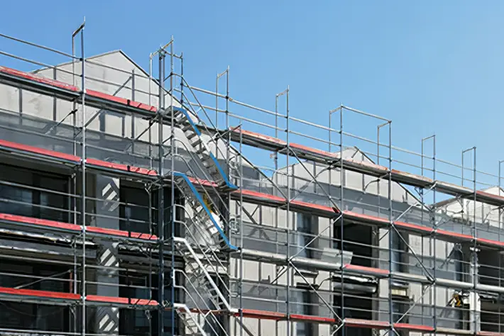 Gerüstbau, Modul-Raumgerüste von Sassenberg + Pesch in Pulheim, Köln