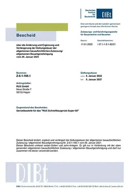 Gerüstbau, Bescheid von Sassenberg + Pesch in Pulheim und Köln